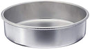 Nordic Ware 9-inch round aluminum cake pan with embossed grid texture.