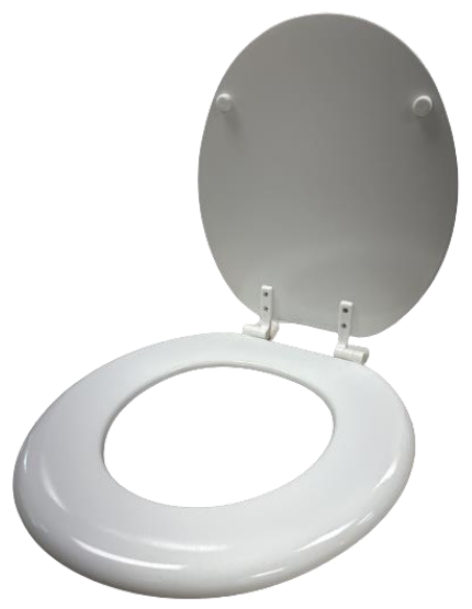 TOILET SEAT-WOOD-WHITE-CARDED
