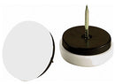 Shepherd Hardware 9447 7/8-Inch Nail On Cushioned Furniture Glides, Plastic Base, 4-Pack,White
