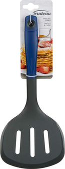 Charcoal wide turner with an ergonomic handle displayed on a white background.