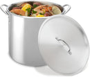 Bene Casa stainless steel stock pot on stovetop filled with food