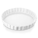 8.75" White Porcelain Quiche Pan