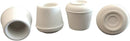 Four white 5/8" rubber leg tips arranged neatly against a white background.