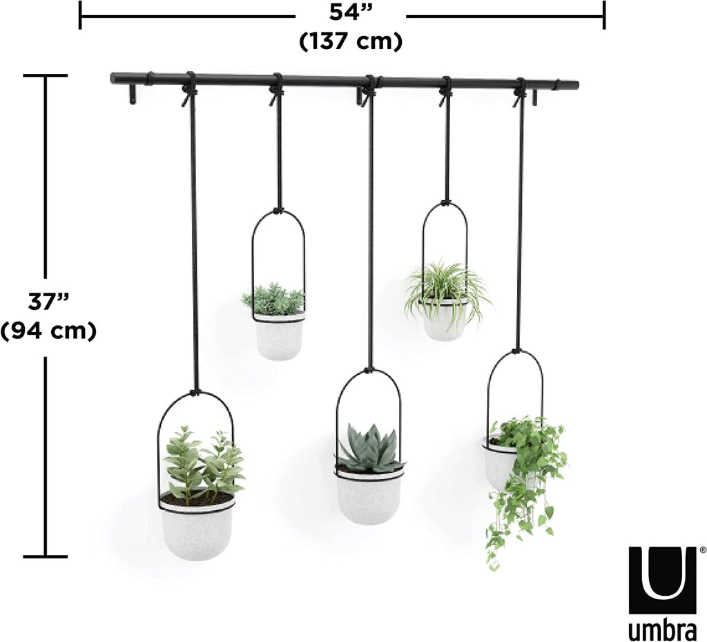 umbra triflora hanging planter set of 5 Triflora Hanging Planter – Set of 5, White – Umbra