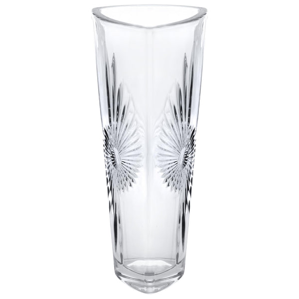 12" Crystal Vase Floral Shape