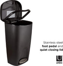 Umbra 084200-047 Brim Step On Trash Can, Black, 13 Gallon