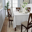 Home Details Chic & Rustic 70"x 90" Tablecloth | Rectangular | Polyester | White