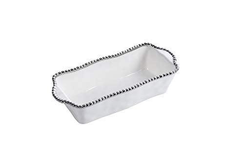 Pampa Bay White Ceramic Titanium Baking Dish Loaf, Salerno