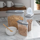 Kitchen Details 3 Pack Clear Food Storage Containers | Dimensions 10.8" L x 5.1" W x 15.7" H | Fridge & Freezer Safe| BPA Free | Flip Open Top | Kitchen Accessories | Cereal Containers |Clear