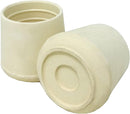 1-1/4 inch white rubber leg tips, ideal for protecting furniture legs and floors. These durable, non-slip tips provide a secure grip and prevent scratches or damage to surfaces