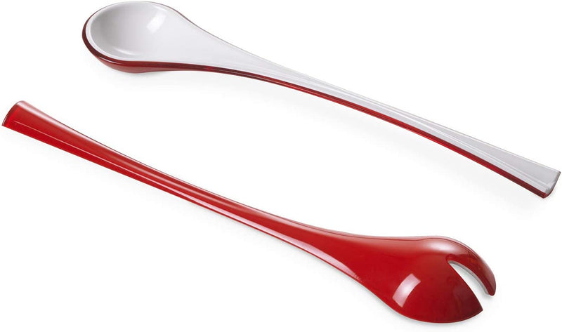 Omada Red Acrylic Salad Servers