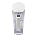 Aquara Ultra Slim white water filter pitcher with white lid and included filter, shown on a white background.