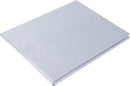 A folded clear vinyl 60" x 90" tablecloth protector displayed against a white background.