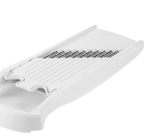 Swissmar Börner PowerLine Wave Waffle Cutter with ergonomic handle and slicing insert shown on a white background.