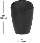 Umbra Twirla black 2.4-gallon trash can with swing-top lid