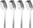 10.8-inch premium stainless steel serving spoons with a sleek polished finish displayed on a white background.