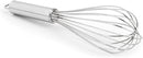 Fox Run 8" stainless steel whisk with a solid handle and hanging loop, shown on a white background.