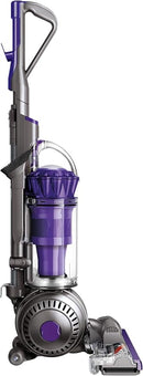Dyson Ball Animal 2 vacuum cleaner, emphasizing its maneuverability with the Ball design, visible cyclone technology for strong suction, and the motorized brush head designed for pet hair removal.
