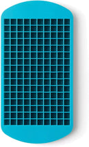 Blue silicone ice cube tray designed for making mini or crushed ice.