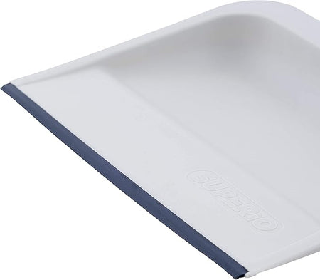 Clip-On Dustpan with Rubber Lip - White