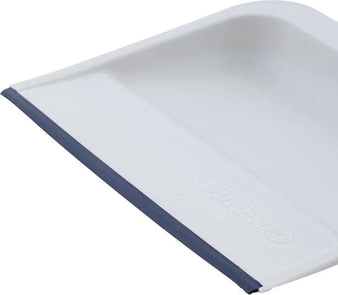 Clip-On Dustpan with Rubber Lip - White