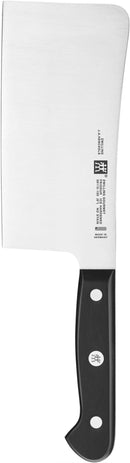 6-inch stainless steel meat cleaver with a wide rectangular blade and full-tang handle, displayed on a white background.