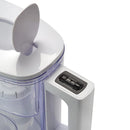 Aquara Ultra Slim white water filter pitcher with white lid and included filter, shown on a white background.