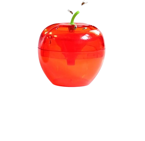 A bundle of Raid reusable fruit fly traps with food-based attractant, shown on a white background.