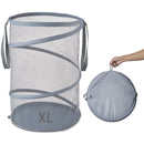 Collapsible Pop-Up Laundry Bag with Aluminum Handles