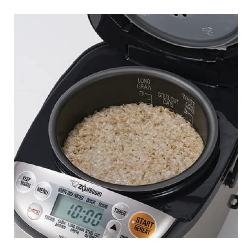 Zojirushi NS-LGC05XB Micom Rice Cooker & Warmer, 3-Cups (uncooked), Stainless Black