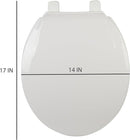 Bath Bliss Deluxe Plastic Round Toilet Seat in White