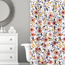 Bath Bliss 70" x 72" Pink Bathroom Shower Curtain Floral Design