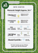 Ner Mitzvah Silver Plated Oil Menorah with Olive Branches - 14" High