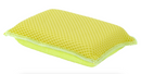 Single microfiber dish sponge in assorted color, rectangular with soft texture, displayed on a white background.