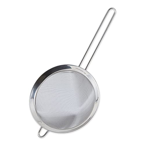 RSVP International Endurance Kitchen Collection, Stainless Steel Fine Mesh Conical Sieve/Colander, 8-Inch
