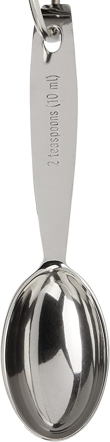 Cuisipro Stainless Steel Measuring Spoon Set, Odd Sizes, Silver