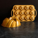 Nordic Ware 75th Anniversary Braided Bundt Bites, Gold