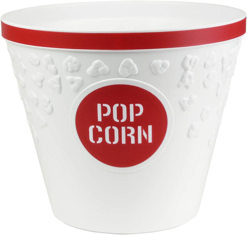 Hutzler Popcorn Buckets, Set of 2, Red
