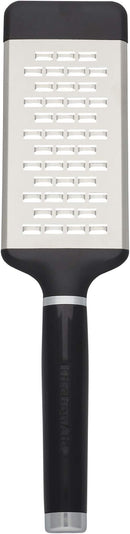 Black handle etched medium kitchen grater with blade guard
