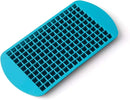 Blue silicone ice cube tray designed for making mini or crushed ice.
