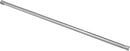 Chrome tension curtain rod with adjustable length, displayed diagonally on a white background.