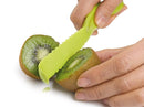 2-in-1 Fruit Peeler and Scooper cutting kiwi in half
