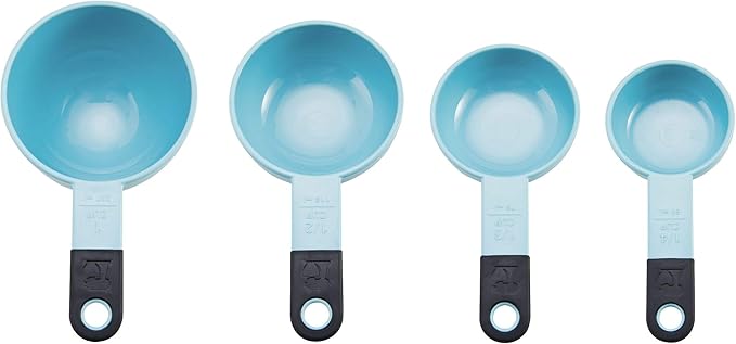 4 pieces of blue measuring cups