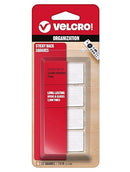 7/8" Square Velcro- White, 12 Sets