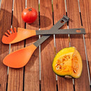 Cusinine 2-in-1 silicone food tongs with fork and spoon ends not joined together