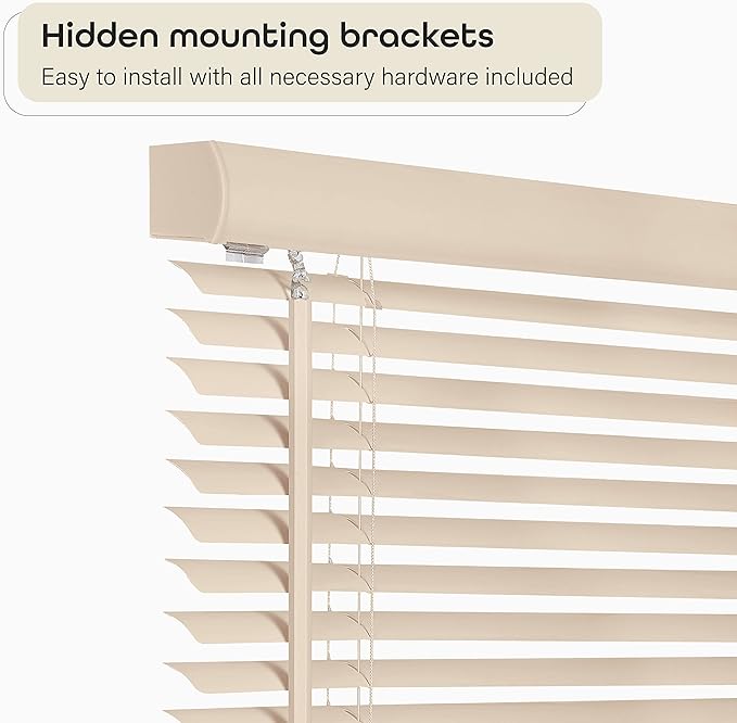 Cordless Mini Blind - Alabaster