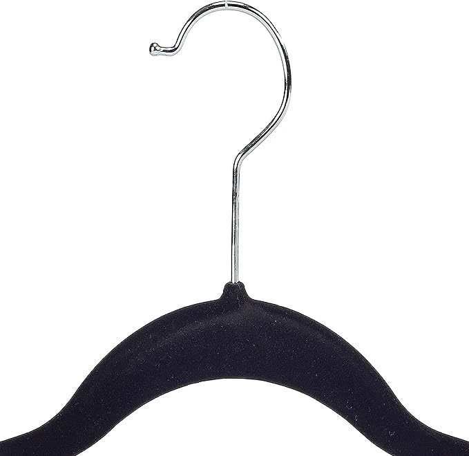 6-Piece Velvet Hangers – Black