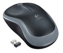 Logitech 2.4GHz Wireless 3-Button Optical Scroll Mouse with Nano USB Receiver, Gray