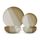 Godinger Piermont Stoneware 16 Pc Dinnerware Set Beige