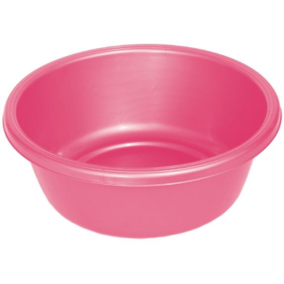 Round Plastic Wash Basin 11.25 inch Pink